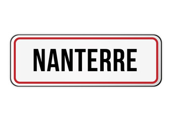 Panneau signalisation entrée ville Nanterre