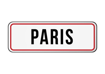 Panneau signalisation entrée ville Paris