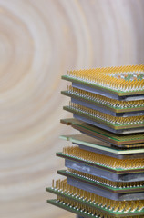 Fototapeta premium Microprocessor - closeup detail
