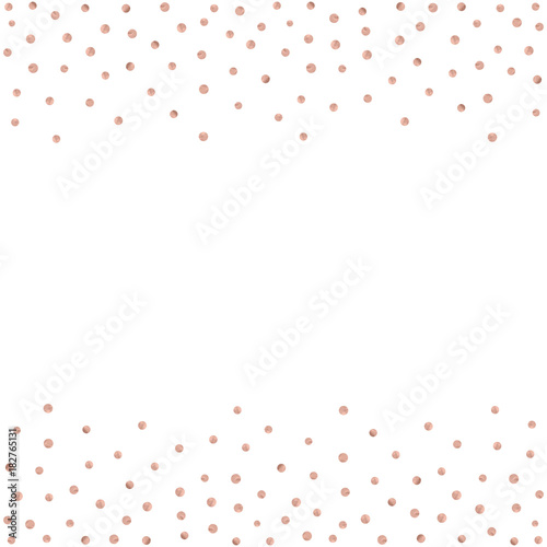 "Rose gold glitter beautiful fashion background polka dot vector