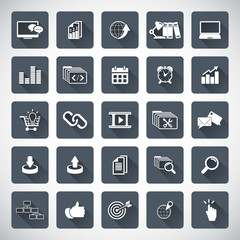 SEO services. SEO icons set.