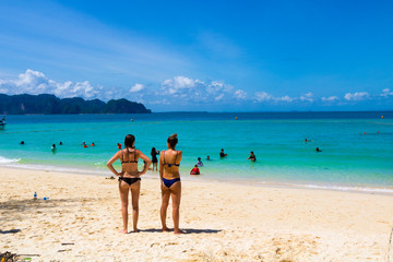 beach sand sea and island,sky