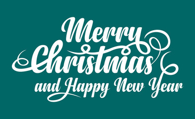 White text Marry Christmas and Happy New Year