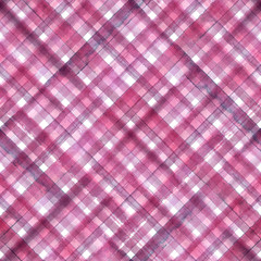 Pink and purple diagonal plaid seamless pattern