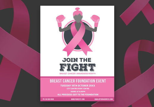 Breast Cancer Awareness Poster Layout 02