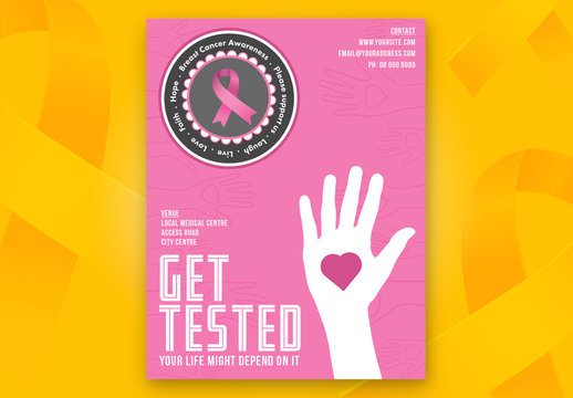 Breast Cancer Awareness Poster Layout 01