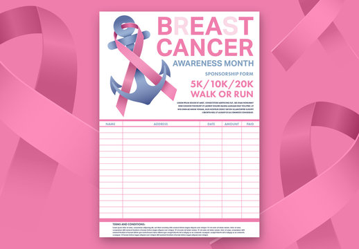 Breast Cancer Awareness Poster Layout 04