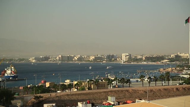 View of Aqaba city in Jordan