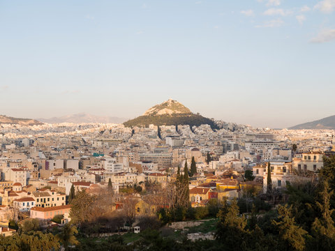 Panoramic view of Athens city