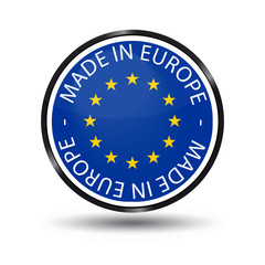 Made In Europe Glossy Button