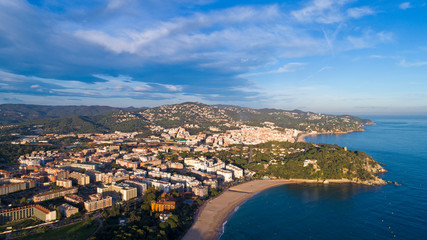 Photo aérienne de Lloret de Mar, sur la Costa Brava