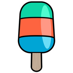 Isolated popsicle illustration