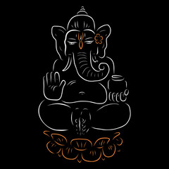 Ganapati Meditation in lotus pose