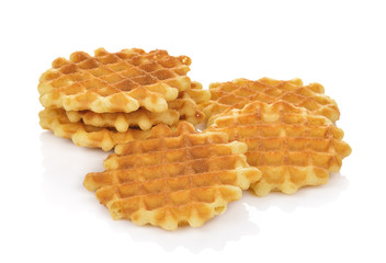 waffles isolated on white background