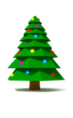 Christmas tree isolated on white