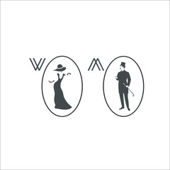 Restroom ,Toilet icon. Male and female WC icon