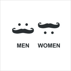 Restroom ,Toilet icon. Male and female WC icon