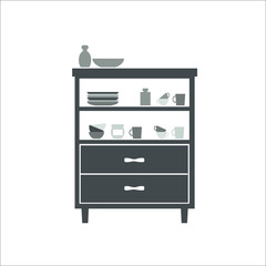 Cupboard icon. Vector illustration