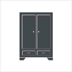 Wardrobe icon. Vector illustration