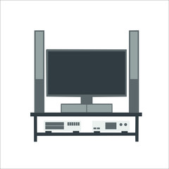 Home theater system icon. Vector illustration