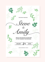 Obraz premium wedding invitation card templated