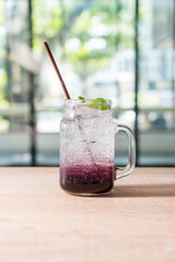 grape fruit soda jar