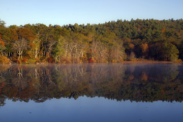 Fall Reflections on Houghton's Pond, Milton MA