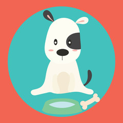 cute dog vector