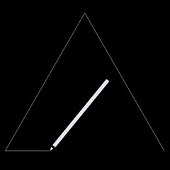 abstraction pencil and triangle drawing business logo