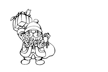 サンタクロースの線画