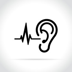 ear icon on white background