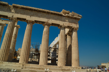 Fototapeta premium parthenon in Athens greece ancient monuments caryatids