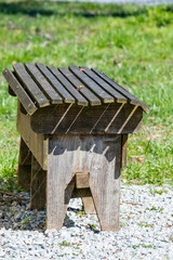 Fototapeta premium single bench under the sun