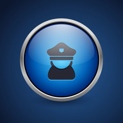 Push Button - Dark Blue Web Icon