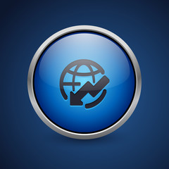 Push Button - Dark Blue Web Icon