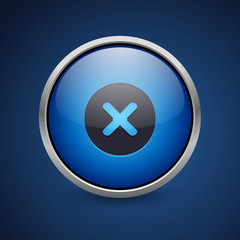 Push Button - Dark Blue Web Icon