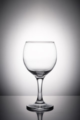 Wine glass on white background