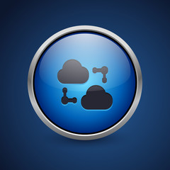 Push Button - Dark Blue Web Icon