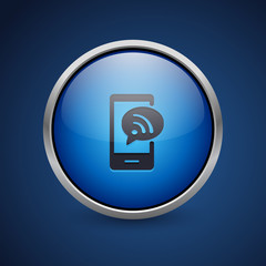 Push Button - Dark Blue Web Icon