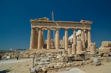 Obraz premium parthenon in Athens greece ancient monuments caryatids