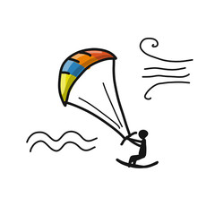 Kiteboarding, sketch for your design
