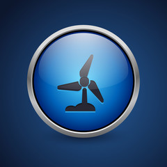 Push Button - Dark Blue Web Icon