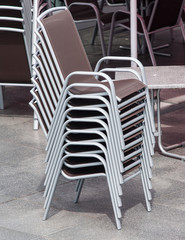 Folded chairs
