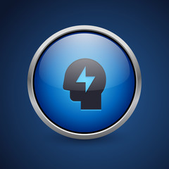 Push Button - Dark Blue Web Icon