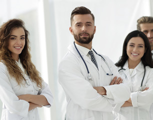 closeup.a group of doctors.