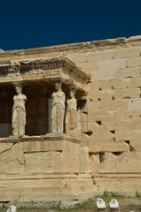 Fototapeta premium parthenon in Athens greece ancient monuments caryatids