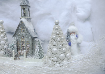 Fototapeta premium Christmas display set miniature