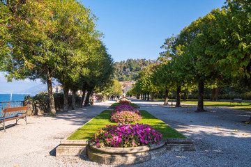 Uferpromenade von bellagio am comer see
