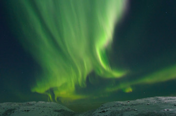 Fototapeta na wymiar Winter in the sky the northern lights,aurora.