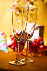 glasses of champagne